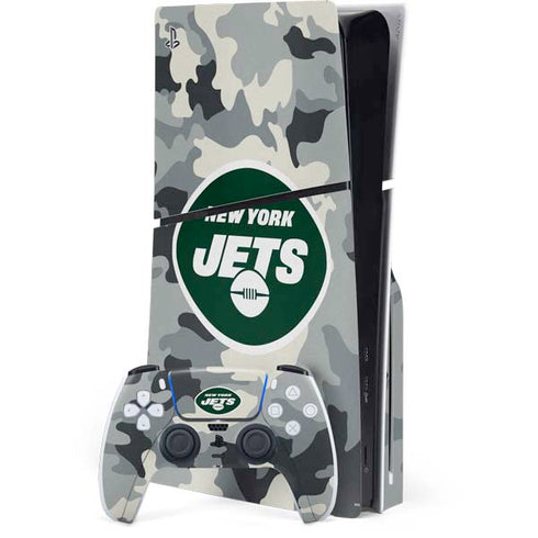 NFL New York Jets Camo PS5 Slim Disk Bundle Skin