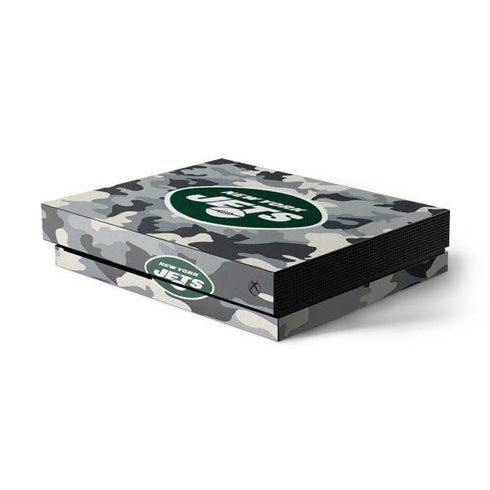 NFL New York Jets Camo Xbox One X Console Skin