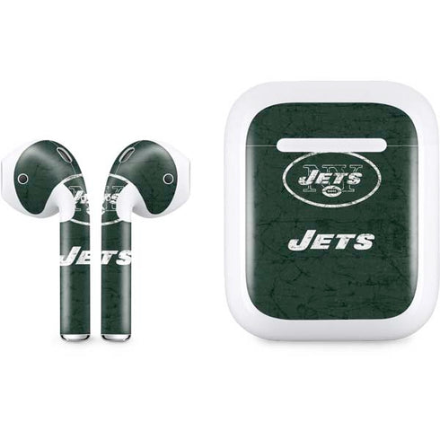 NFL New York Jets Distressed Apple AirPods Skin
