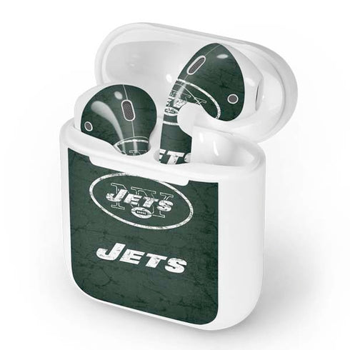 NFL New York Jets Distressed Apple AirPods Skin