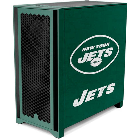 NFL New York Jets Distressed Corsair 4000D Tempered Glass Mid-Tower ATX Case Skin