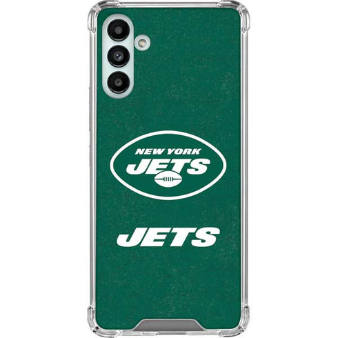 NFL New York Jets Distressed Galaxy A13 5G Clear Case