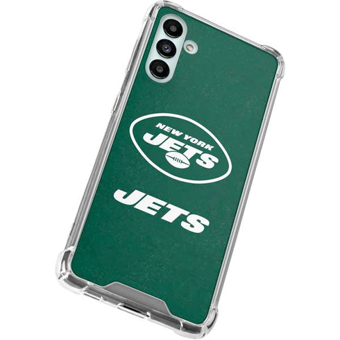 NFL New York Jets Distressed Galaxy A13 5G Clear Case
