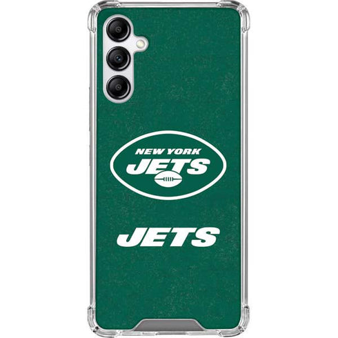 NFL New York Jets Distressed Galaxy A14 5G Clear Case