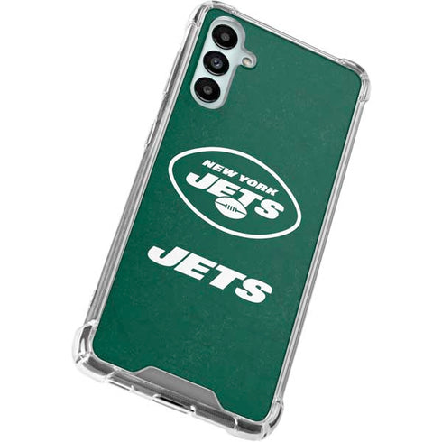 NFL New York Jets Distressed Galaxy A14 5G Clear Case