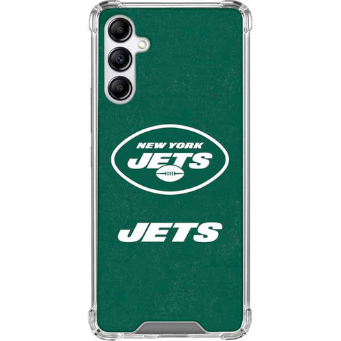 NFL New York Jets Distressed Galaxy A15 5G Clear Case