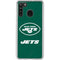 NFL New York Jets Distressed Galaxy A21 Clear Case