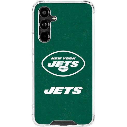 NFL New York Jets Distressed Galaxy A54 5G Clear Case
