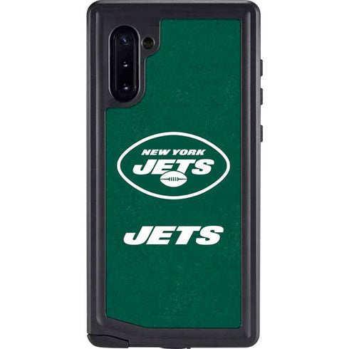 NFL New York Jets Distressed Galaxy Note 10 Waterproof Case