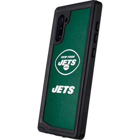 NFL New York Jets Distressed Galaxy Note 10 Waterproof Case