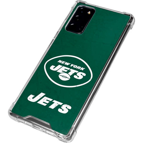 NFL New York Jets Distressed Galaxy Note20 5G Clear Case