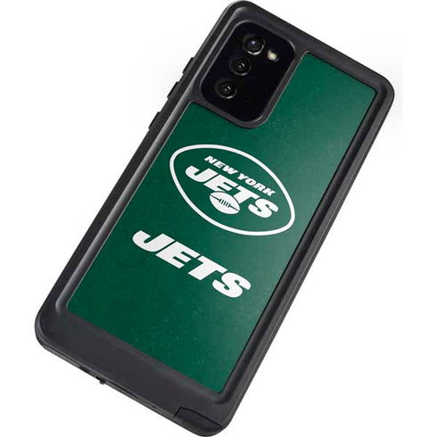 NFL New York Jets Distressed Galaxy Note20 5G Waterproof Case