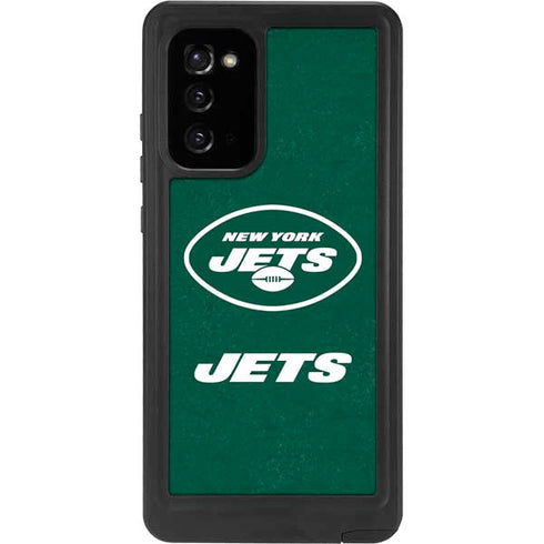 NFL New York Jets Distressed Galaxy Note20 5G Waterproof Case
