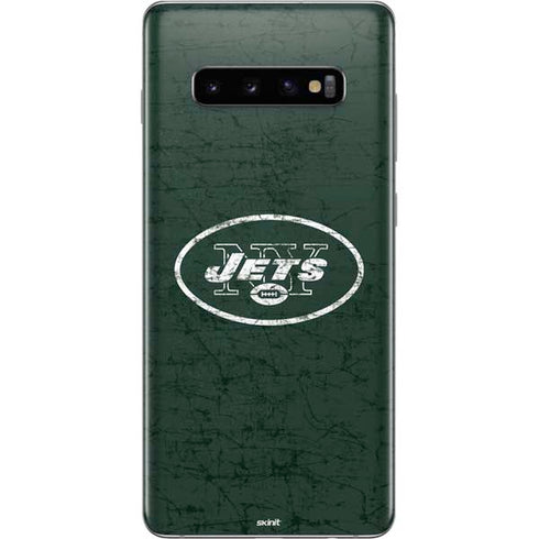NFL New York Jets Distressed Galaxy S10 Plus Skin