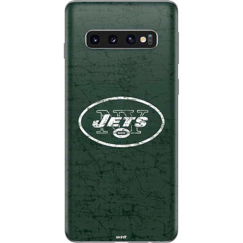 NFL New York Jets Distressed Galaxy S10 Skin
