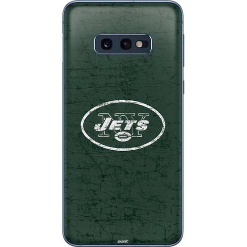 NFL New York Jets Distressed Galaxy S10e Skin