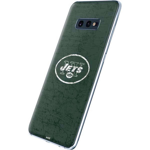 NFL New York Jets Distressed Galaxy S10e Skin