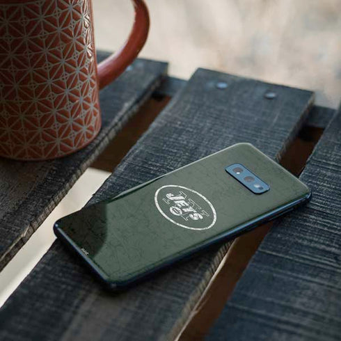 NFL New York Jets Distressed Galaxy S10e Skin
