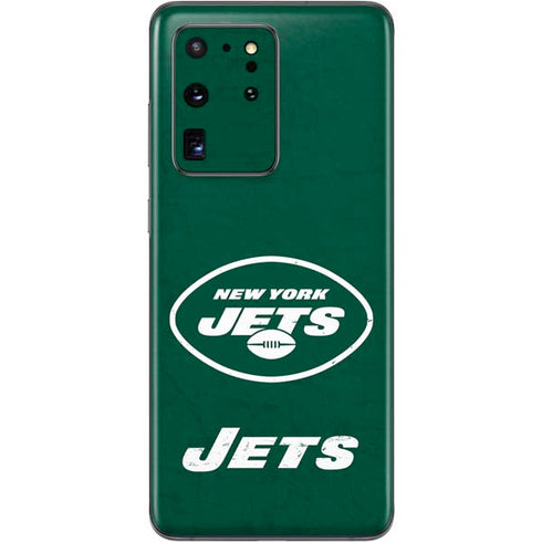 NFL New York Jets Distressed Galaxy S20 Ultra 5G Skin
