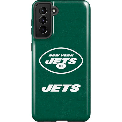 NFL New York Jets Distressed Galaxy S21 Plus 5G Pro Case