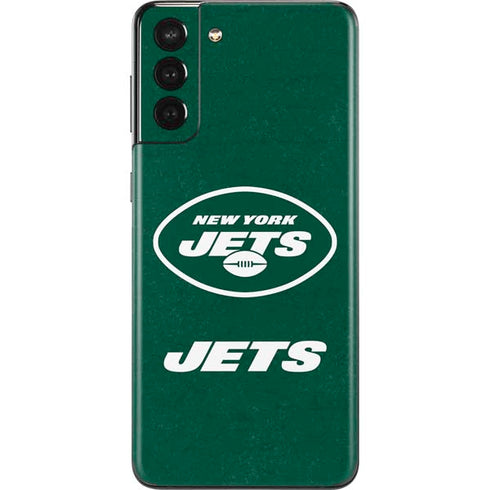 NFL New York Jets Distressed Galaxy S21 Plus 5G Skin