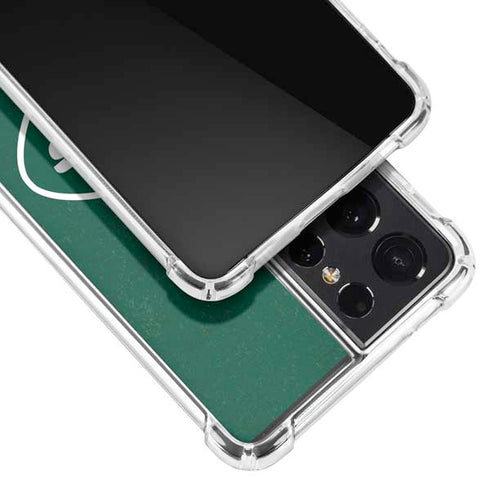 NFL New York Jets Distressed Galaxy S21 Ultra 5G Clear Case