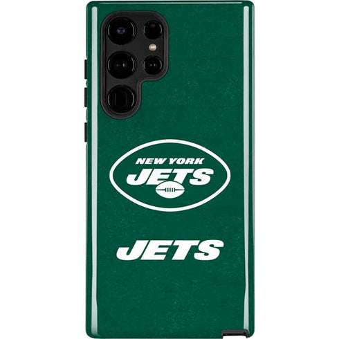 NFL New York Jets Distressed Galaxy S22 Ultra Pro Case