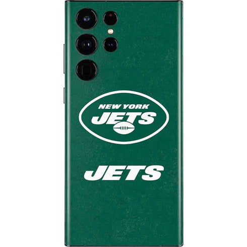 NFL New York Jets Distressed Galaxy S22 Ultra Skin