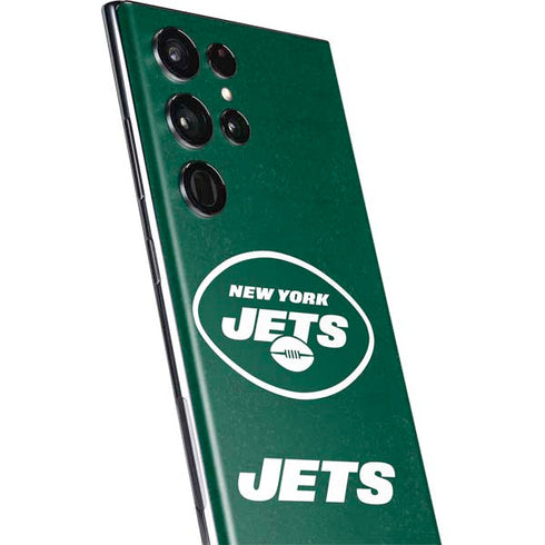 NFL New York Jets Distressed Galaxy S22 Ultra Skin