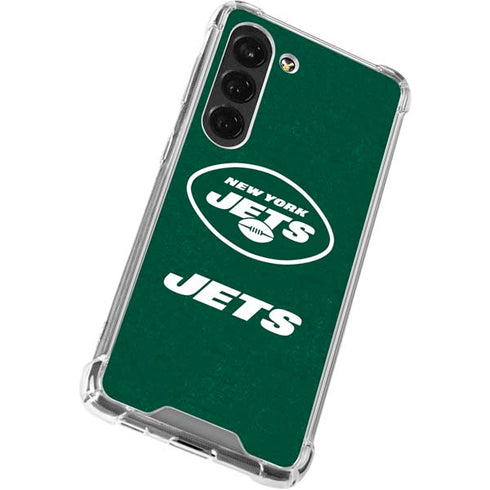 NFL New York Jets Distressed Galaxy S23 Clear Case