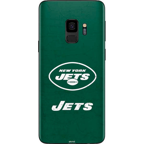 NFL New York Jets Distressed Galaxy S9 Skin