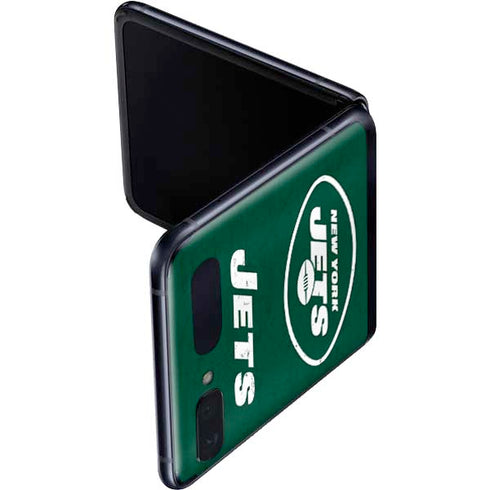 NFL New York Jets Distressed Galaxy Z Flip Skin
