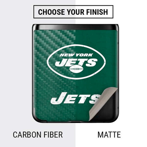 NFL New York Jets Distressed Galaxy Z Flip Skin