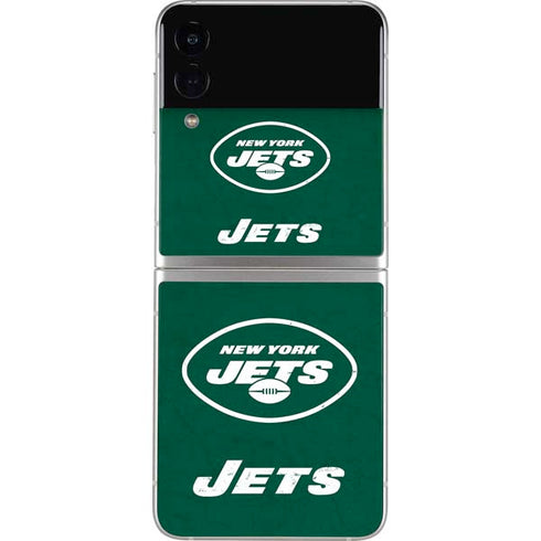 NFL New York Jets Distressed Galaxy Z Flip3 5G Skin