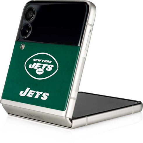 NFL New York Jets Distressed Galaxy Z Flip3 5G Skin
