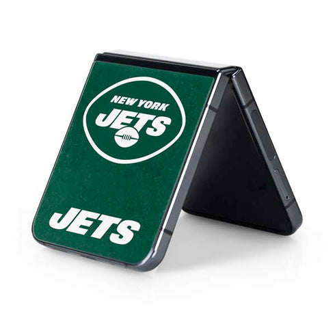 NFL New York Jets Distressed Galaxy Z Flip5 5G Skin