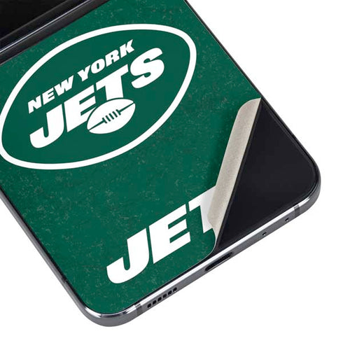 NFL New York Jets Distressed Galaxy Z Flip5 5G Skin
