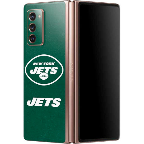 NFL New York Jets Distressed Galaxy Z Fold2 5G Skin