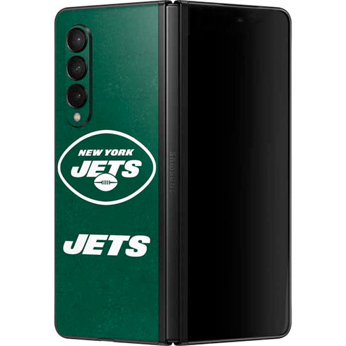 NFL New York Jets Distressed Galaxy Z Fold3 5G Skin