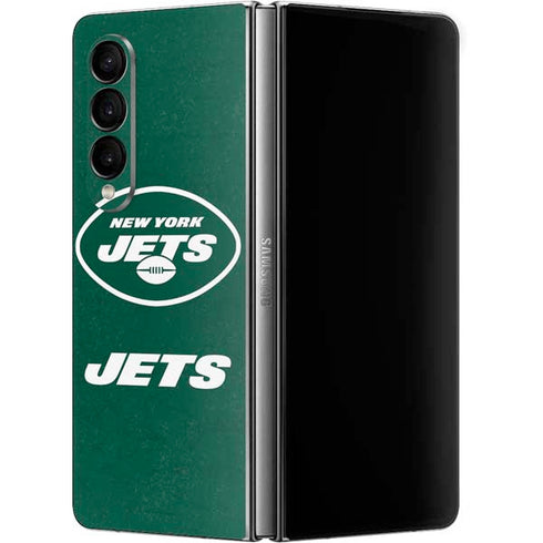 NFL New York Jets Distressed Galaxy Z Fold4 5G Skin