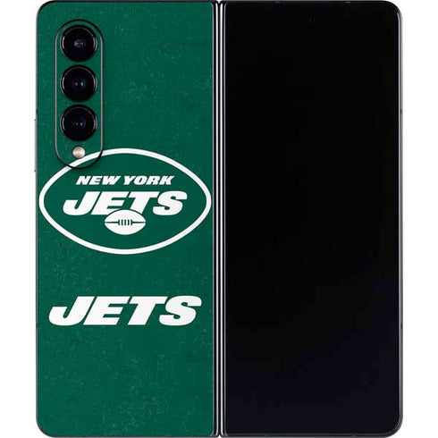 NFL New York Jets Distressed Galaxy Z Fold4 5G Skin