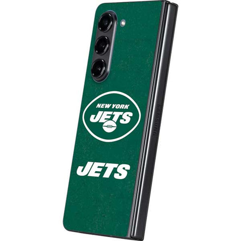 NFL New York Jets Distressed Galaxy Z Fold5 5G Skin