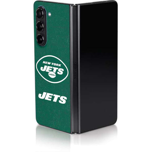 NFL New York Jets Distressed Galaxy Z Fold5 5G Skin