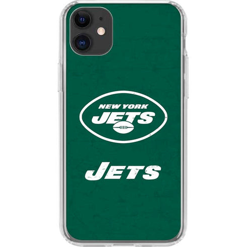 NFL New York Jets Distressed iPhone 11 Clear Case