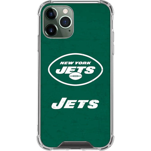 NFL New York Jets Distressed iPhone 11 Pro Max Clear Case