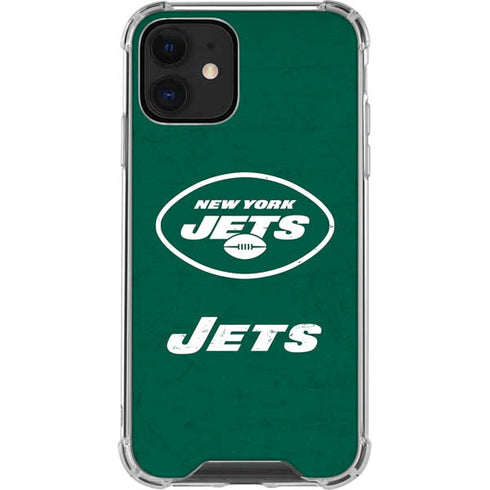 NFL New York Jets Distressed iPhone 12 Mini Clear Case