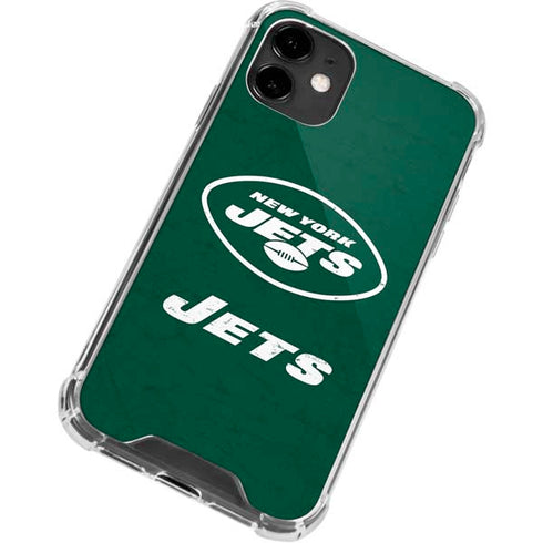 NFL New York Jets Distressed iPhone 12 Mini Clear Case