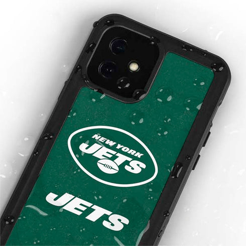 NFL New York Jets Distressed iPhone 12 Mini Waterproof Case