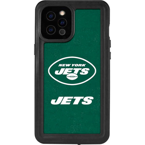 NFL New York Jets Distressed iPhone 12 Pro Max Waterproof Case
