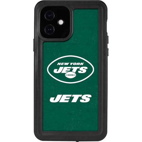 NFL New York Jets Distressed iPhone 12 Waterproof Case
